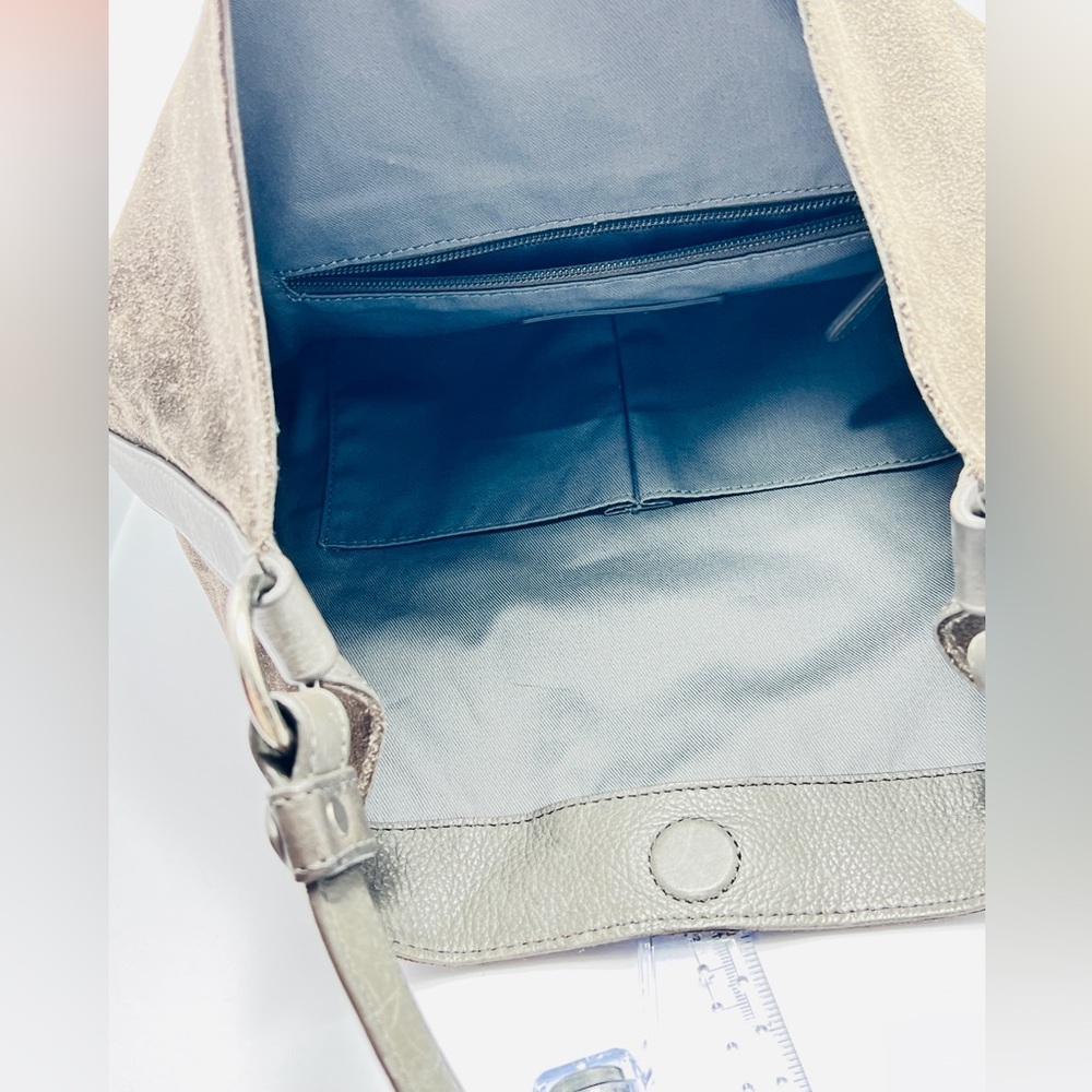 $15 WITH ANY REGULAR PRICE PURCHASE: FRYE Melissa Suede Hobo Bag - Picture 6 of 15